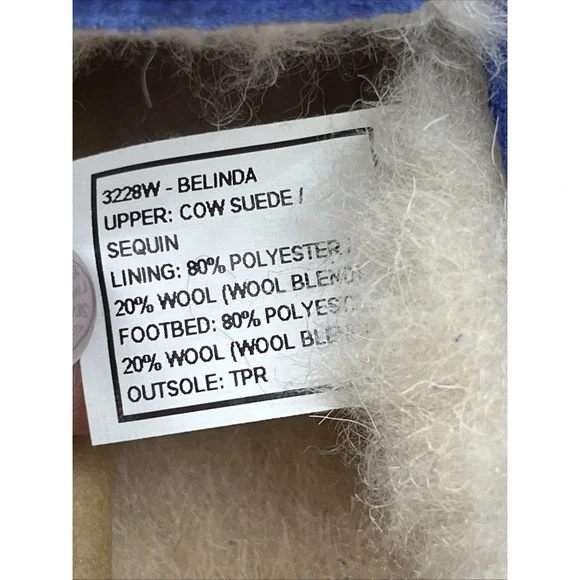 BEARPAW Belinda Waterproof Suede Moccasins Women's Size 9 Ultramarine NEW - Picture 9 of 12